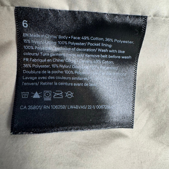 Lululemon Always There Trench Coat Size 6 Raw Linen Raincoat - Picture 4 of 10